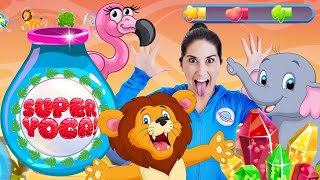 Stretch Safari Super Yoga  Fun Workout For Kids [upl. by Nnaeirual]