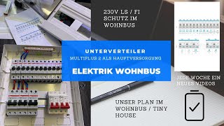 Unterverteiler  Sicherungskasten Verdrahten für den Wohnbus Multiplus 2 Tiny House [upl. by Natsrik687]