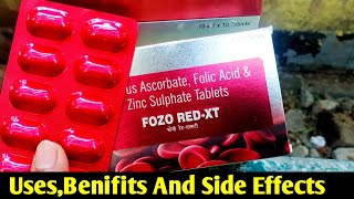 FOZO REDXT  Ferrous AscorbateFolic Acid And Zinc Sulphate Tablets UsesBenifits And Side Effects [upl. by Helenka]