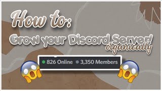 How to GROW your Discord Server in 2021 ❤️  Discord tutorial [upl. by Mak]