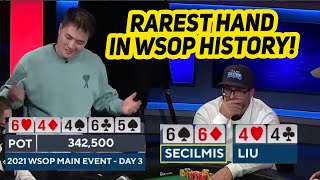 Quads vs Quads in WSOP Main Event [upl. by Otrebile]