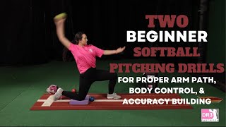 2 Beginner Softball Pitching Drills For Proper Arm Path Body Control amp Accuracy Building [upl. by Aerua394]