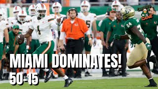 CANES DOMINATE USF  Game Recap [upl. by Meikah]