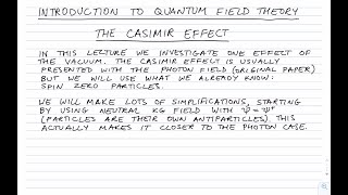 Casimir Effect for spin zero particles [upl. by Eibbor]