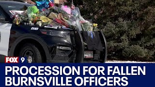 LIVE  Burnsville officers shot Procession for Officers Paul Elmstrand and Matthew Ruge [upl. by Daggett]