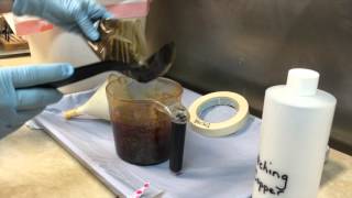 How to Mix Powdered Ferric Chloride Etchant for Copper Brass or Nickel Etching [upl. by Sido]