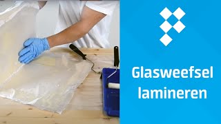 Glasweefsel lamineren met epoxyhars [upl. by Notgnihsaw]