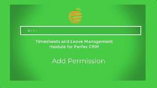 Perfex CRM Modules  Timesheets and Leave Management Add Permission [upl. by Ellmyer]