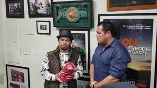 Manny Pacquiao talks about Cleto Reyes gloves at Wild Card Boxing Club [upl. by Edana980]