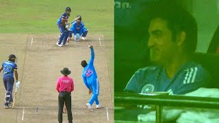 Gautam Gambhir Amazing Reaction When Rohit Sharma Bowling in Last Overs  IND vs SL ODI 2024 [upl. by Sand236]