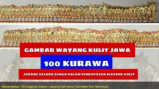 Gambar Wayang Kulit Jawa  100 Kurawa Lengkap [upl. by Kieger339]