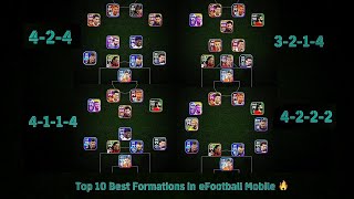 Top 10 Best Formations in eFootball 2024 Mobile 🔥4132 formation efootball 2024 [upl. by Wahl734]