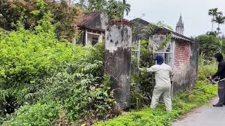 Beautifully transform overgrown lawn and garden  Clean up abandoned house [upl. by Fleck382]