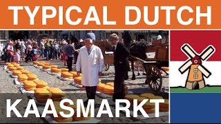 Typical Dutch Vocabulary Cheese market Kaasmarkt and Dutch Cheese [upl. by Aerdna]