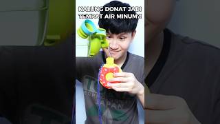 Kalung donat jadi tempat minum food asmr mukbang makanan [upl. by Rancell262]