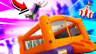 WE PUT A BOUNCE CASTLE INSIDE MooseCraft S HOUSE HUGE JUMPS w UnspeakableGaming [upl. by Montana306]