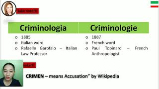 Introduction to Criminology Part 1 by Ms Ella Kristina I Ingcad Ms Keyword [upl. by Jozef]