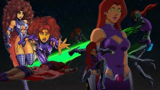 Starfire  All Scenes JLD Apokolips War [upl. by Aihsekram273]