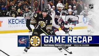 Blue Jackets  Bruins 123  NHL highlights 2023 [upl. by Champagne]