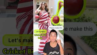 DIY Cricket Ball Bag 😱 crafteraditi shorts handmade diybag janhvikapoor diy CrafterAditi [upl. by Weinhardt]