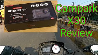 REVIEWCampark X30 UHD 4K Action Camera Under 9k With 20 Free AccessoriesAmazon Festival Sale T20 [upl. by Mountford]