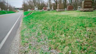 INCREDIBLE STONEWORK at 1800s Cemetery Next to Highway  Graveyard Exploration 539 [upl. by Siusan]