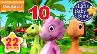 Zehn Dinosaurier  Und noch viele weitere Kinderlieder  von LittleBabyBum [upl. by Marte]