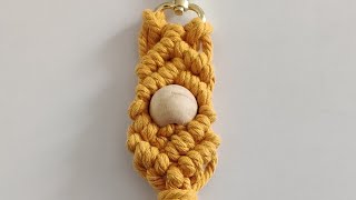 How to make Macrame keychain  for beginners [upl. by Doyle655]