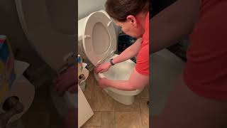 Toilet Prepping Tips For MoveOut Cleaning cleaningtips bathroomcleaning [upl. by Ayhdnas58]