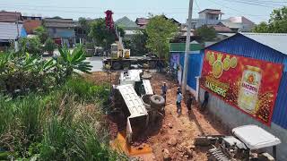 Dump Truck fail compilation Dangerous Accident of Dump Truck Failed Operation Recovery by Cranes [upl. by Aihsek]