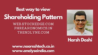 Best way to view Shareholding Patterns of listed companies [upl. by Arihay]