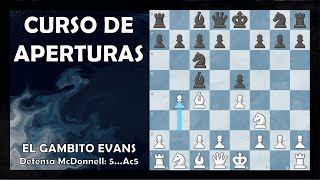 El GAMBITO EVANS 🚢 5Ac5 Defensa McDonnell  CURSO de APERTURAS 📚 Paso a paso 👣 [upl. by Lemrahc]