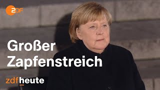 Ende einer Ära  Großer Zapfenstreich für Angela Merkel  ZDFSpezial [upl. by Sigvard]