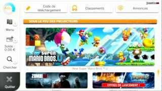 Wii U  Le Nintendo eShop [upl. by Ehtiaf]