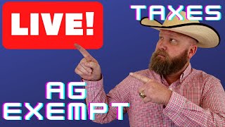 Texas Land and Ranch Ag Exemption Live Stream [upl. by Morville982]