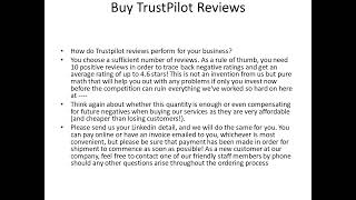 Buy TrustPilot Reviews [upl. by Yanahc]