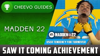 MADDEN NFL 22  Saw It Coming  Achievement  Trophy Guide Xbox Tendency Counter for a Turnover [upl. by Anees285]