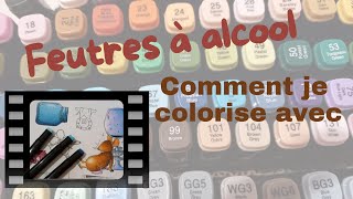 Feutres à alcool  Méthode de colorisation [upl. by Intihw]