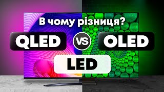 LED OLED QLED  Що обрати Порівняння телевізорів з різними типами матриць [upl. by Tan771]