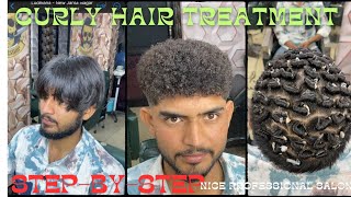 curly hair tutorial  permanent Hair Perming how to perming curl permanent kese kare [upl. by Emelita687]