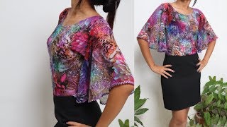 BLUSA RÁPIDA CORTA E COSTURA INICIANTE DIYLuciete Vasconcelos Atelier [upl. by Marvel]