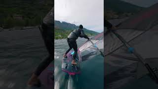 Insane Windsurfing FPV  🚁 shot by Patrick Lombardi windsurfer action action ocean fpvdrone [upl. by Capp]