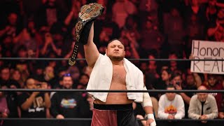 Samoa Joe Returns to AEW with WWE Entrance Theme [upl. by Sulohcin]