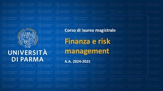 Corso di laurea magistrale in Finanza e risk management  aa 202425 [upl. by Nosloc315]