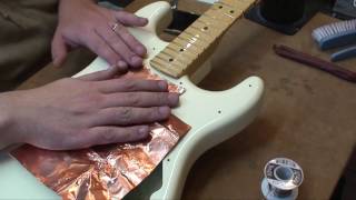 2015 US Fender Standard Stratocaster Copper Shielding amp Setup [upl. by Kilar]