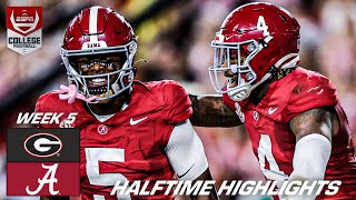 HALFTIME HIGHLIGHTS Georgia Bulldogs vs Alabama Crimson Tide  ESPN College Football [upl. by Williamsen306]