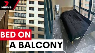 Sydney’s rental crisis reaches new highest with a bed on a balcony listed for rent  7NEWS [upl. by Latsyrhc339]