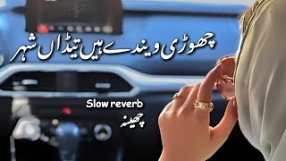 Chori vendhe hain tedha shar sadyian kia eidan  Ahmad Nawaz cheena  slow reverb [upl. by Ailehs]