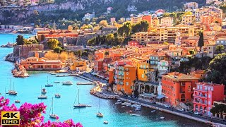 VillefranchesurMer 🇨🇵 A Prestigious City on the French Riviera Coast 4K Ultra HD [upl. by Landrum]