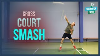 Cross court SMASH  Technique amp Footwork [upl. by Hewes325]